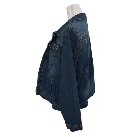 Suzanne Betro Vintage Wash Button Down Denim‎ Jean Jacket plus sz 3X - Picture 3 of 6